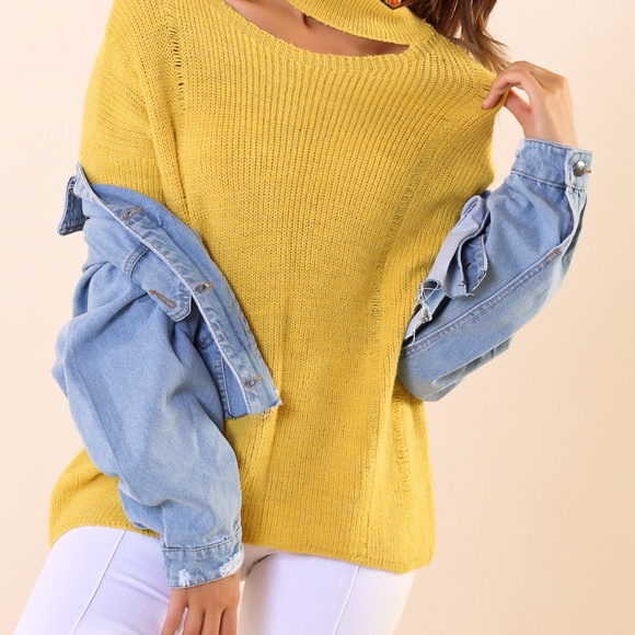 Honey Mustard Knit Sweater Top - Picture 2 of 7